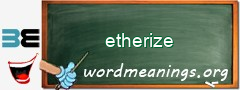 WordMeaning blackboard for etherize